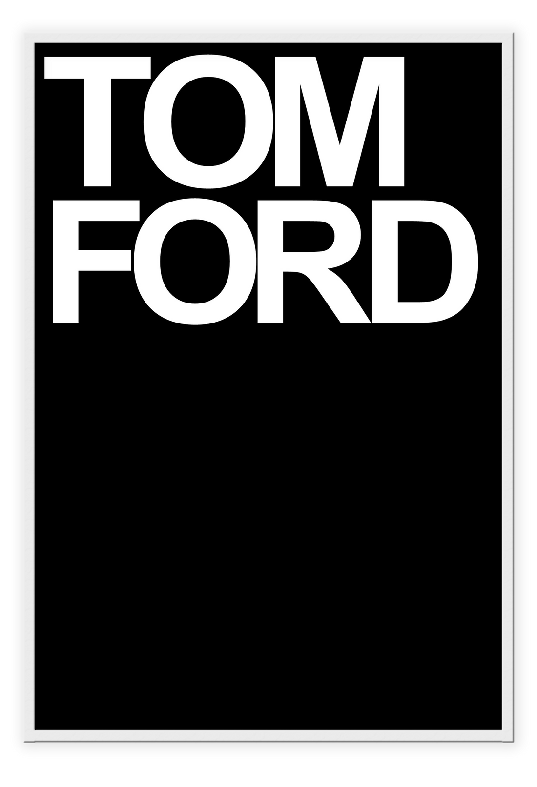 A black and white fashion wall art of tomford fashion book cover. 