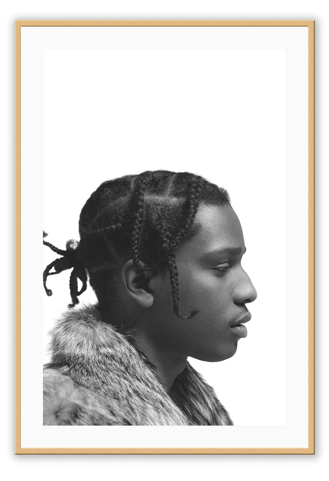 ASAP rocky framed print art A$AP black and white background famous celebrity rapper