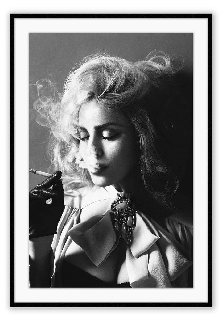 Madonna smoking The immaculate collection black and white fashion photography