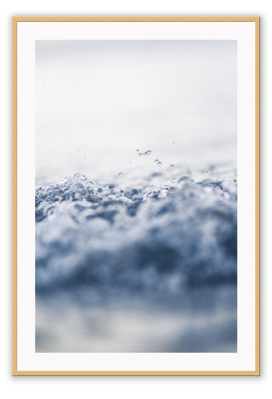 waves splash blue sky framed art print 