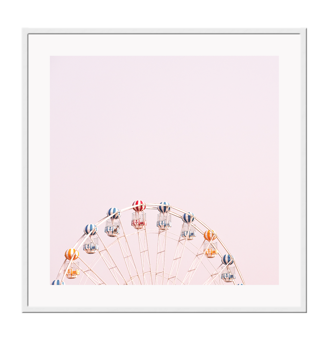 pink sky nursery framed art print 