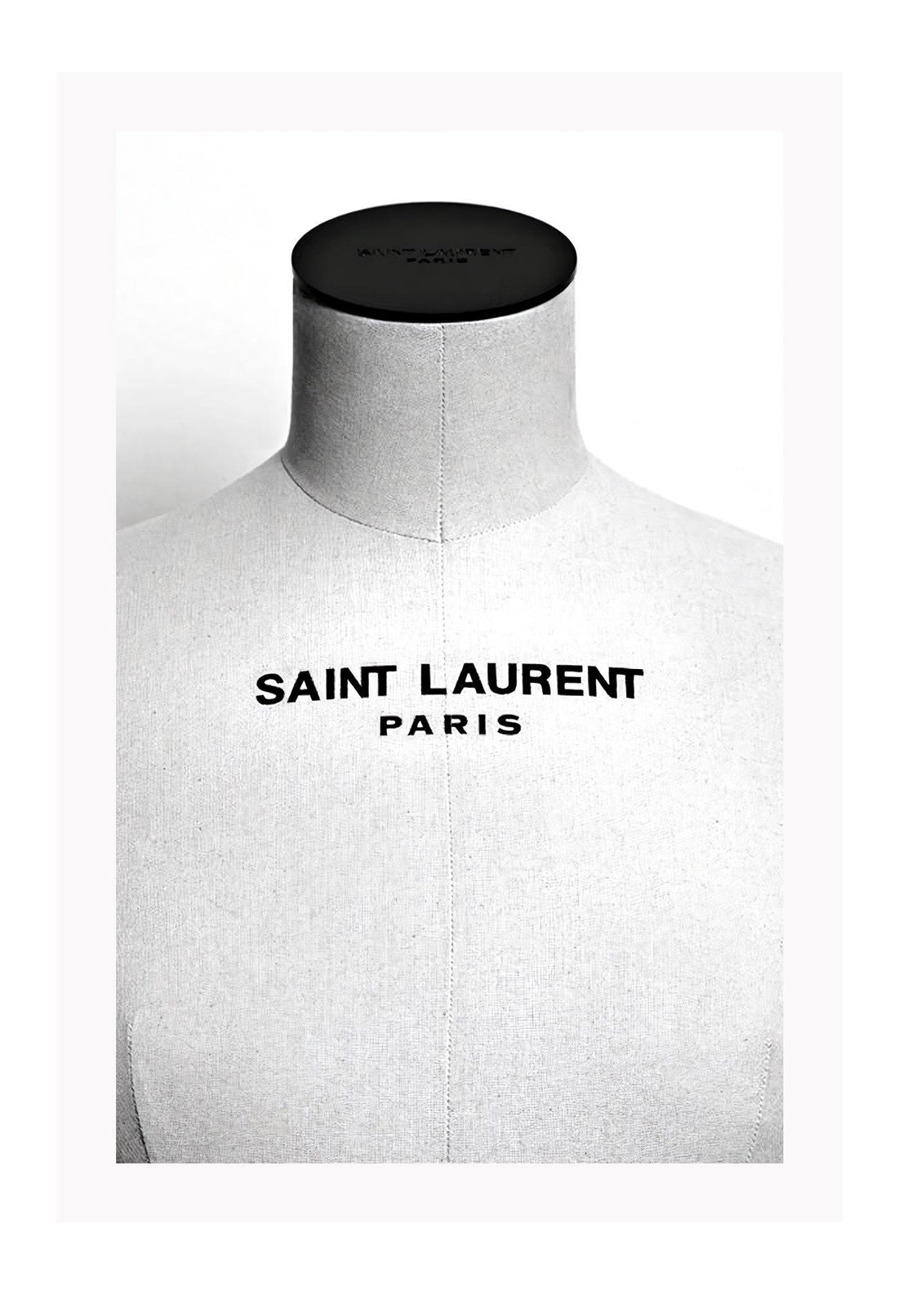 Black and white fashion print YSL Yves Saint Laurent mannequin dress form 